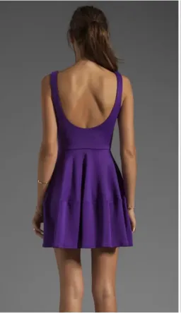 Camilla & Marc Pendentive Violet Techno Scuba Dress Purple Au Size 6 for rent on The Volte - image 3