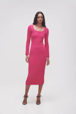 Aje Echo Bubble Body Dress Pink Size XXS/AU 4 for rent on The Volte - image 1