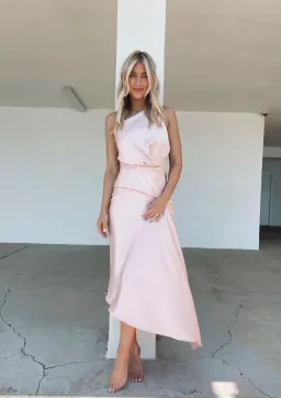 One Fell Swoop Temptation Midi Dress in Sleek Blush Size 10 for rent on The Volte - image 3