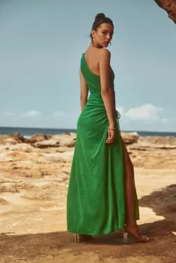Sonya Moda Nour Maxi Dress In Forest Green Size AU 10 for rent on The Volte - image 2