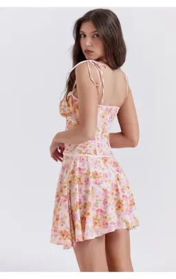 House of CB Alejandra Corset Mini Dress Light Lavender Floral Size S / AU 8 for rent on The Volte - image 3