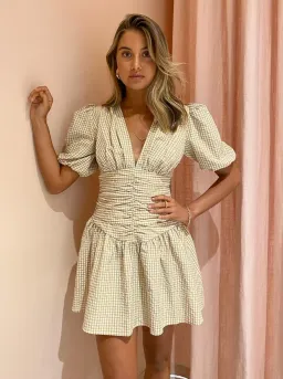 By Nicola Limoncello Mini Dress Cream Size 12 for rent on The Volte - image 5