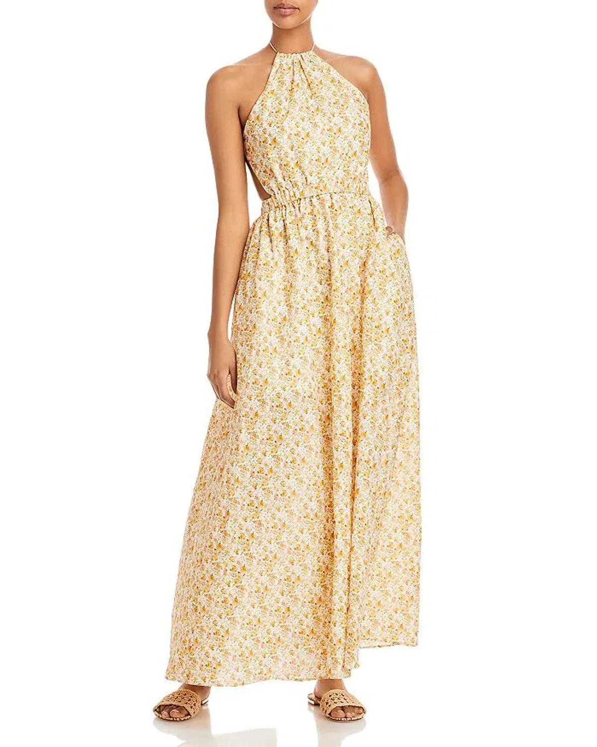 Significant Other Cara Dress Print Yellow Size 8 - Image 1