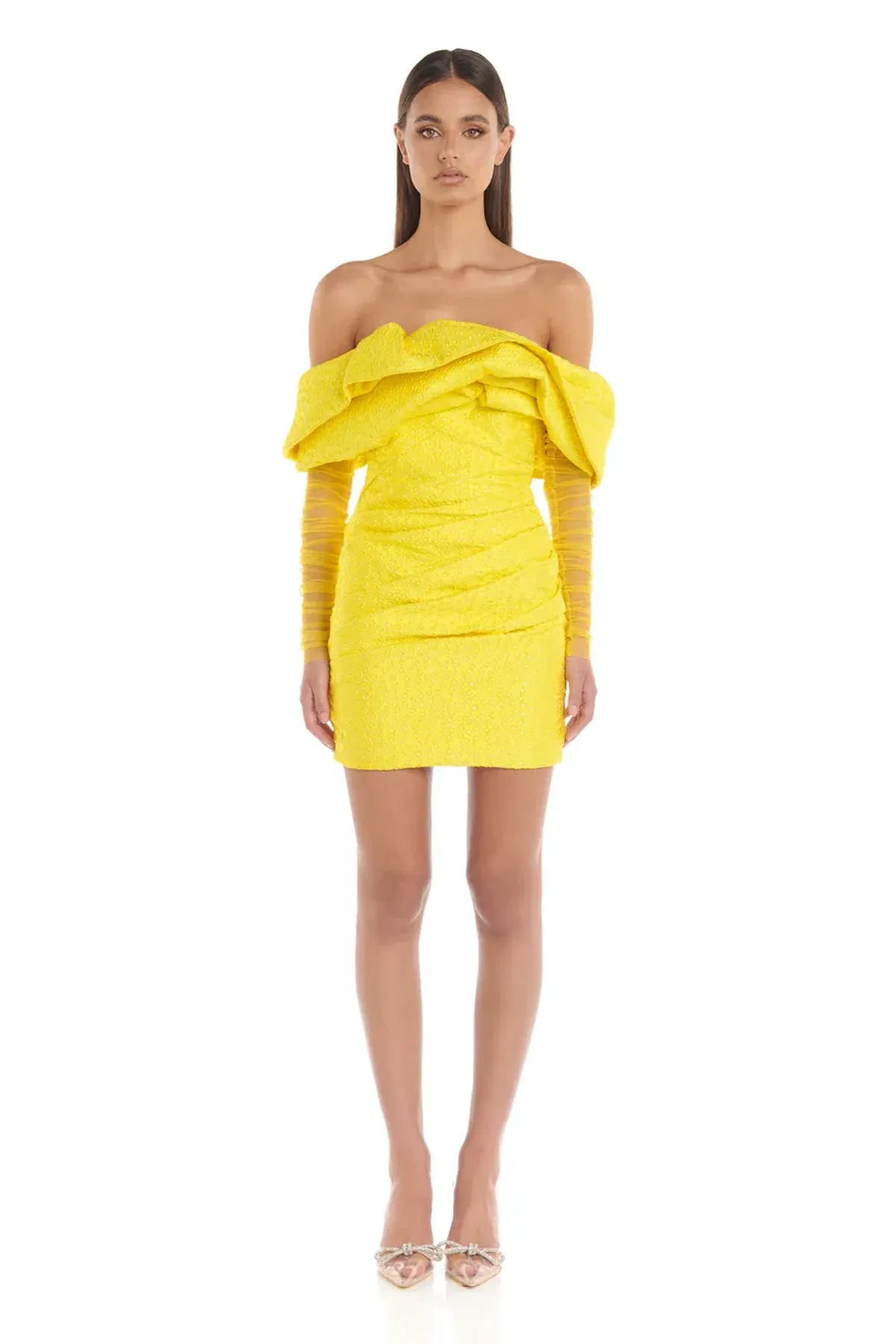 Eliya The Label Oscar Dress Mini Dress Yellow Size M/Au 10 - Image 1