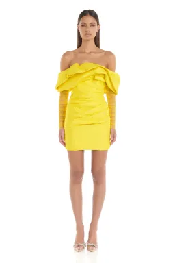Eliya The Label Oscar Dress Mini Dress Yellow Size M/Au 10 for rent on The Volte - image 1
