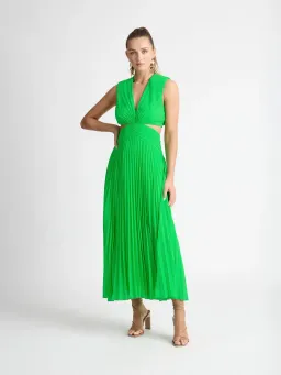 Sheike Marilyn Pleat Dress Green Size 12  for rent on The Volte - image 1