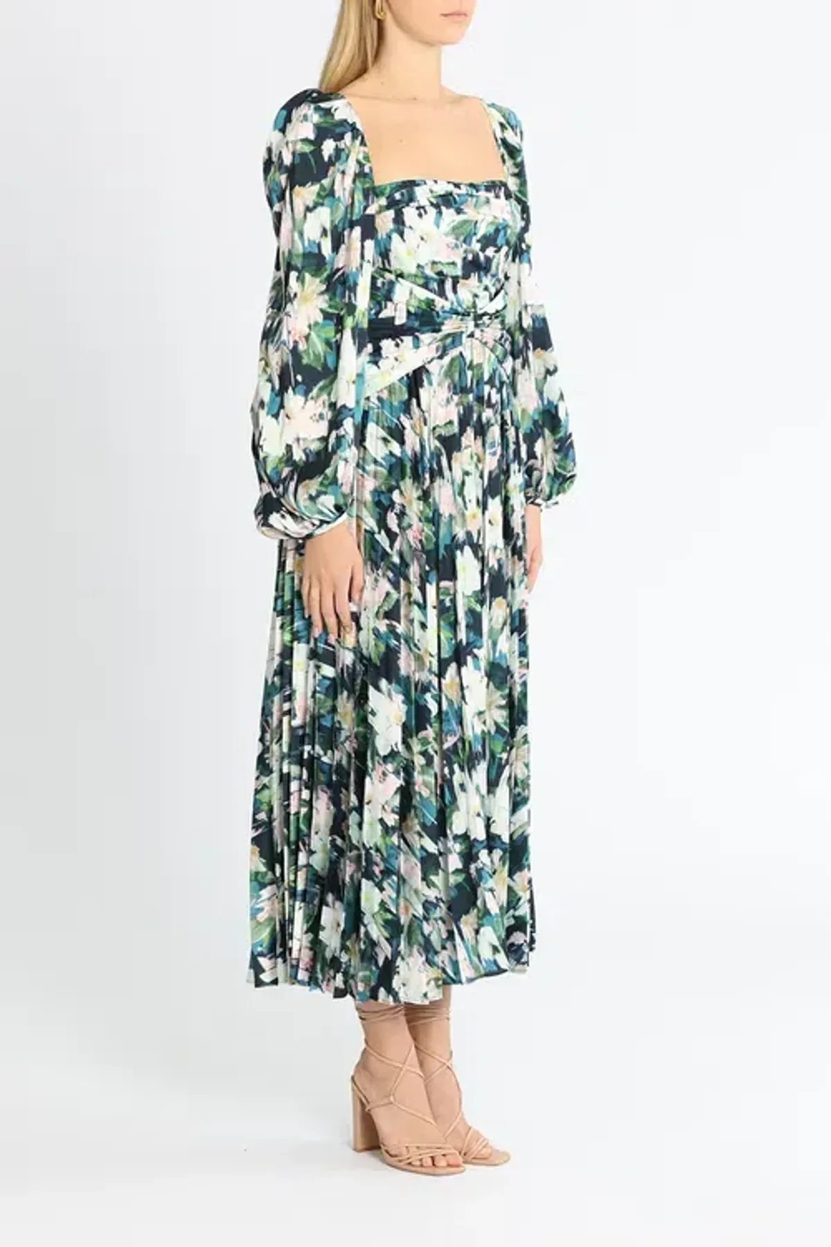 Acler Mattison Dress Navy Posey Blue Multi Print Size AU 6 - Image 2