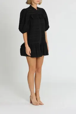 Acler Granville Dress Black Black Size AU 10 for rent on The Volte - image 2