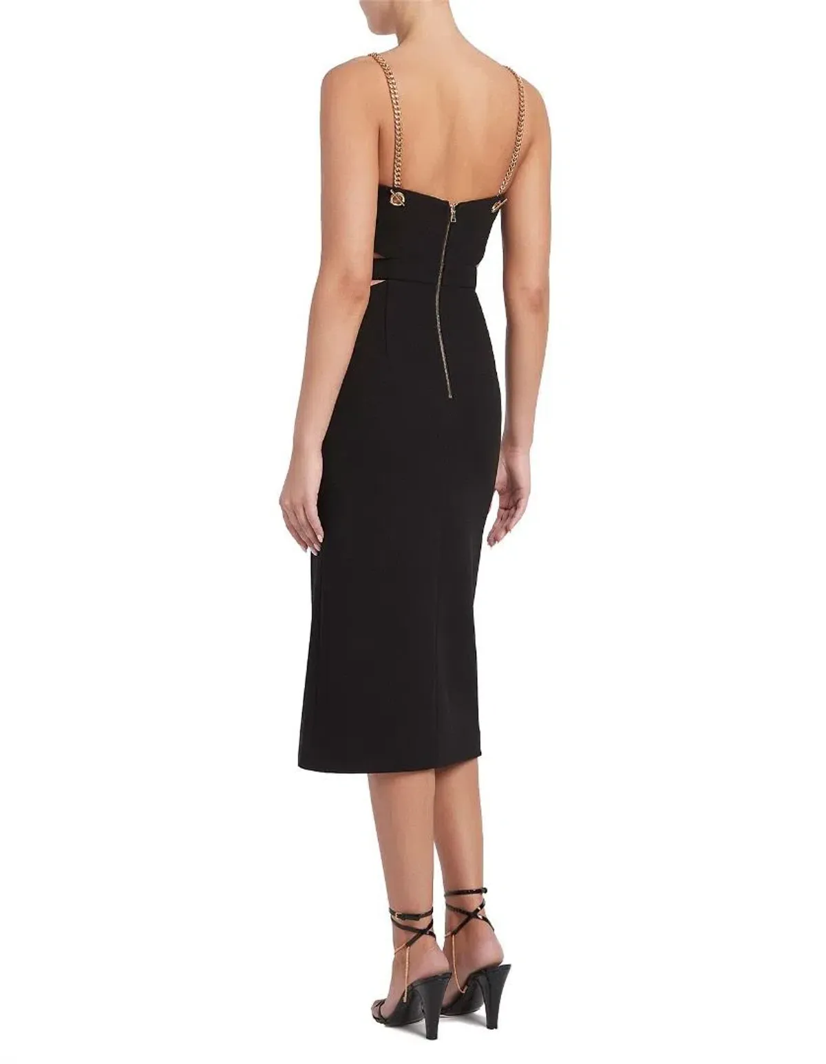 Rebecca Vallance Iman Cut Out Midi Dress Black Size 10 - Image 2