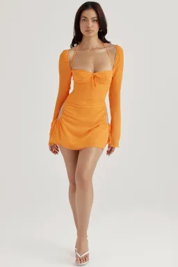 House Of CB Halter Mini Dress Orange Size AU 10 for rent on The Volte - image 1