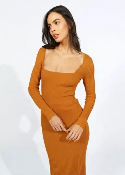 Alice McCall Michelle Knit Long Sleeve Top Tan Brown Size AU 10 for rent on The Volte - image 1