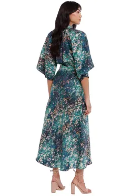 Ginger & Smart Night Grass Wrap Dress Multi Print Size AU 10 for rent on The Volte - image 3
