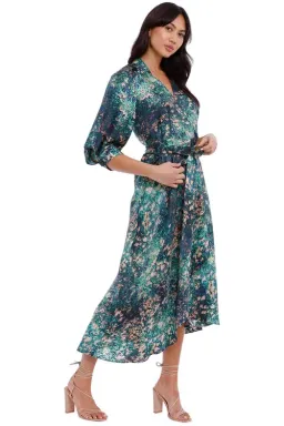 Ginger & Smart Night Grass Wrap Dress Multi Print Size AU 10 for rent on The Volte - image 2