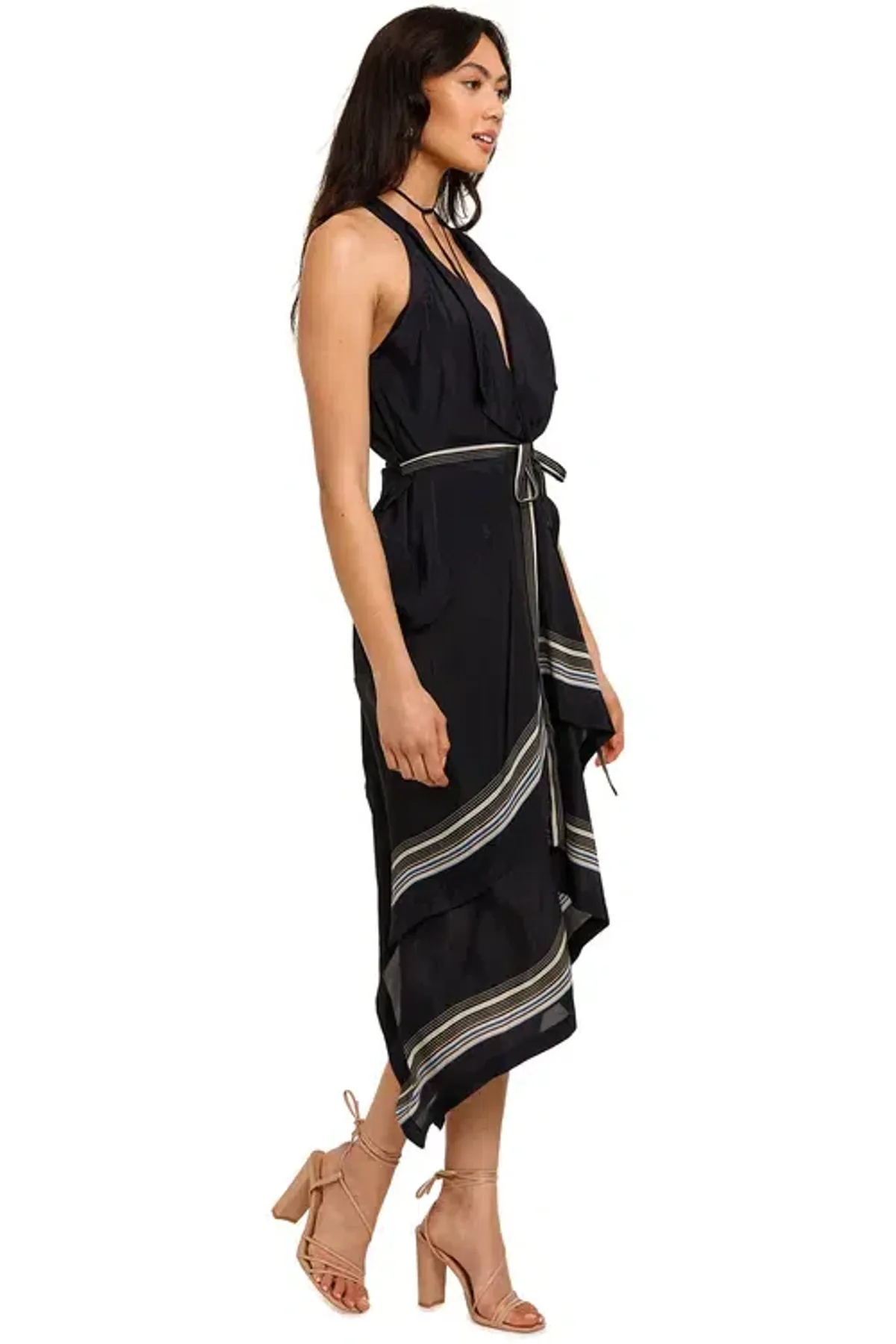 KITX Lady Boss Scarf Puzzle Dress Black and White Size AU 8 - Image 2