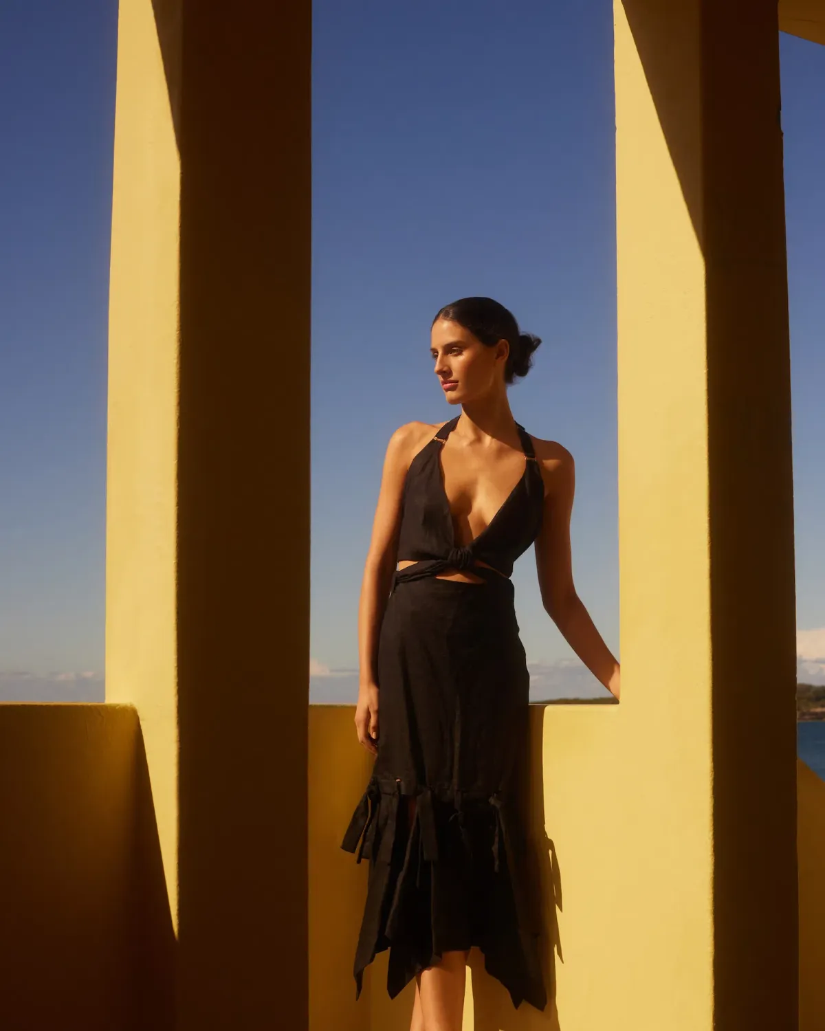 KITX Block System Tie Dress Black Size 6 - Image 1