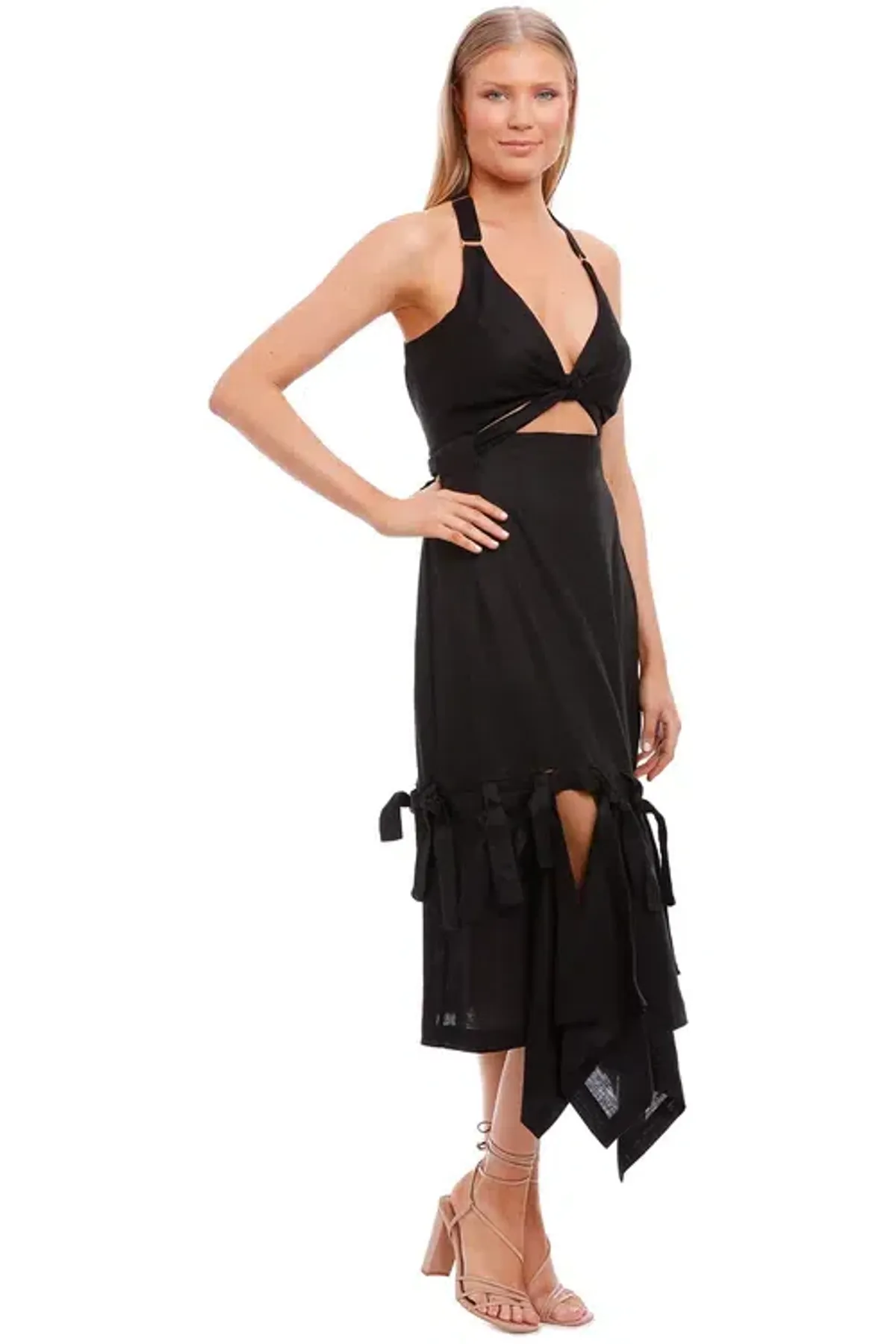 KITX Block System Tie Dress Black Size AU 8 - Image 1