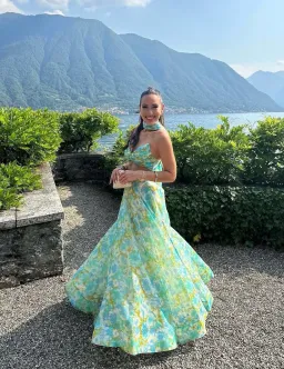 Zimmermann High Tide Crop Bodice And Ikat Maxi Skirt Floral Size AU 6 for rent on The Volte - image 5