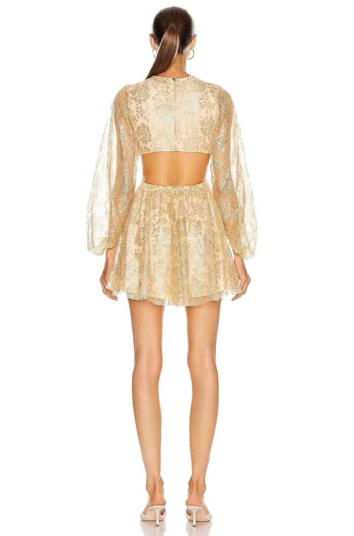 Alice McCall Magic Thinking Mini Dress Gold Size 8  - Image 3