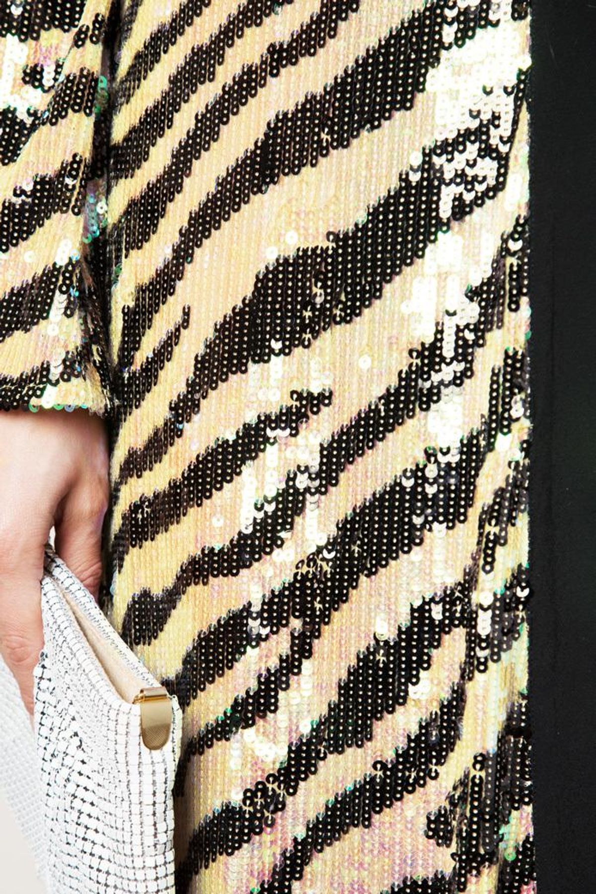 Rixo London Gigi Tiger Sequin Dress Midi Size 12 - Image 6