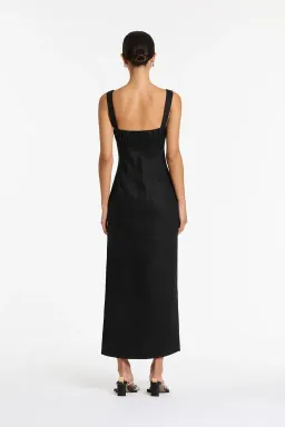 Sir The Label Bettina Midi Dress In Black Size 8 for rent on The Volte - image 3