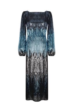 Rixo London Coco Ombre Sequin Blouson Sleeve midi dress Size 12 for rent on The Volte - image 3