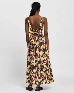 Camilla and Marc Delfino Split Skirt Midi Dress Multi Size 8 for rent on The Volte - image 3