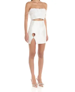 Eliyah the label Simone Skirt White Size 12 for rent on The Volte - image 1