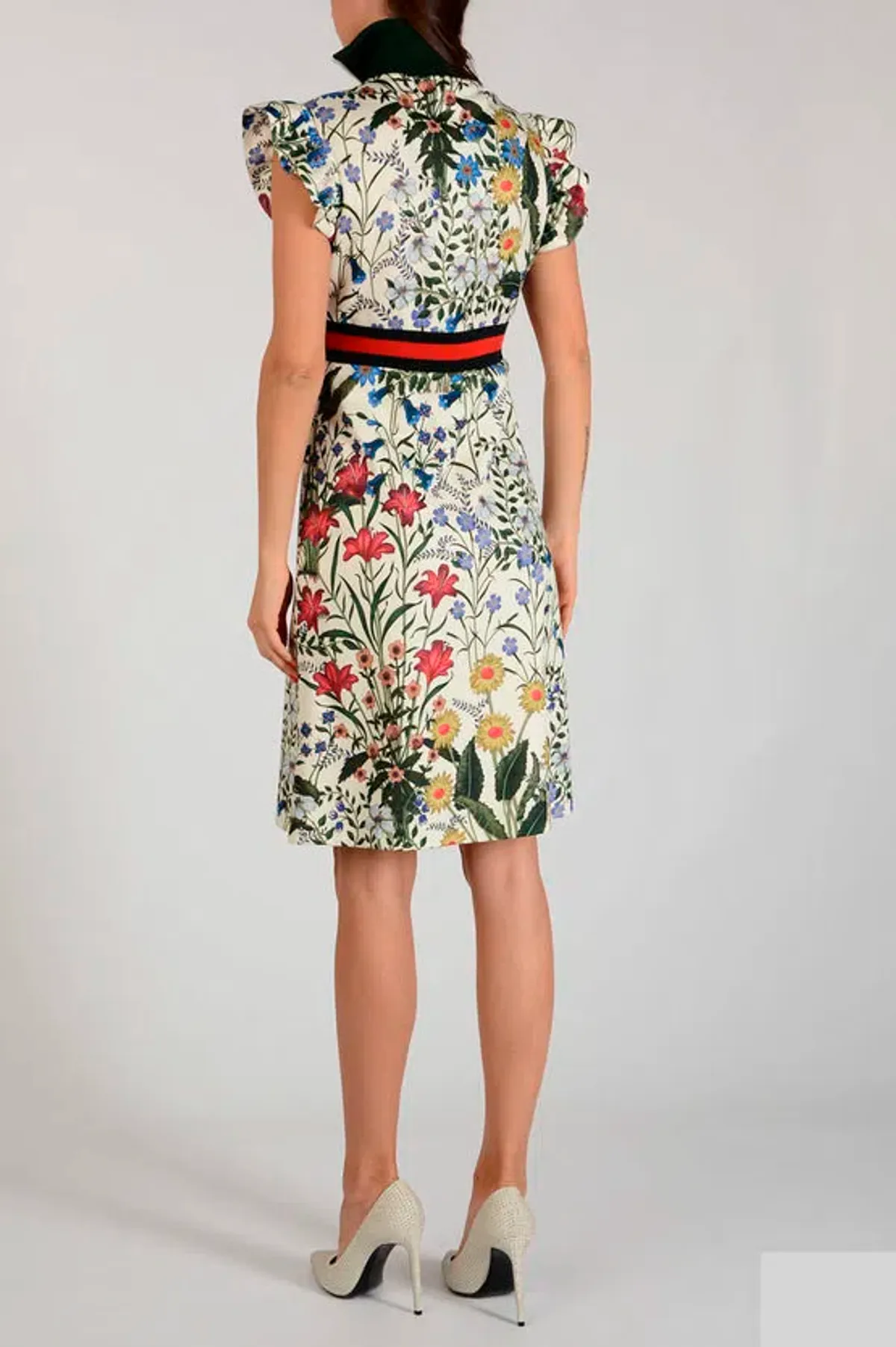 Gucci Floral Jersey Dress Print Size 10 - Image 2