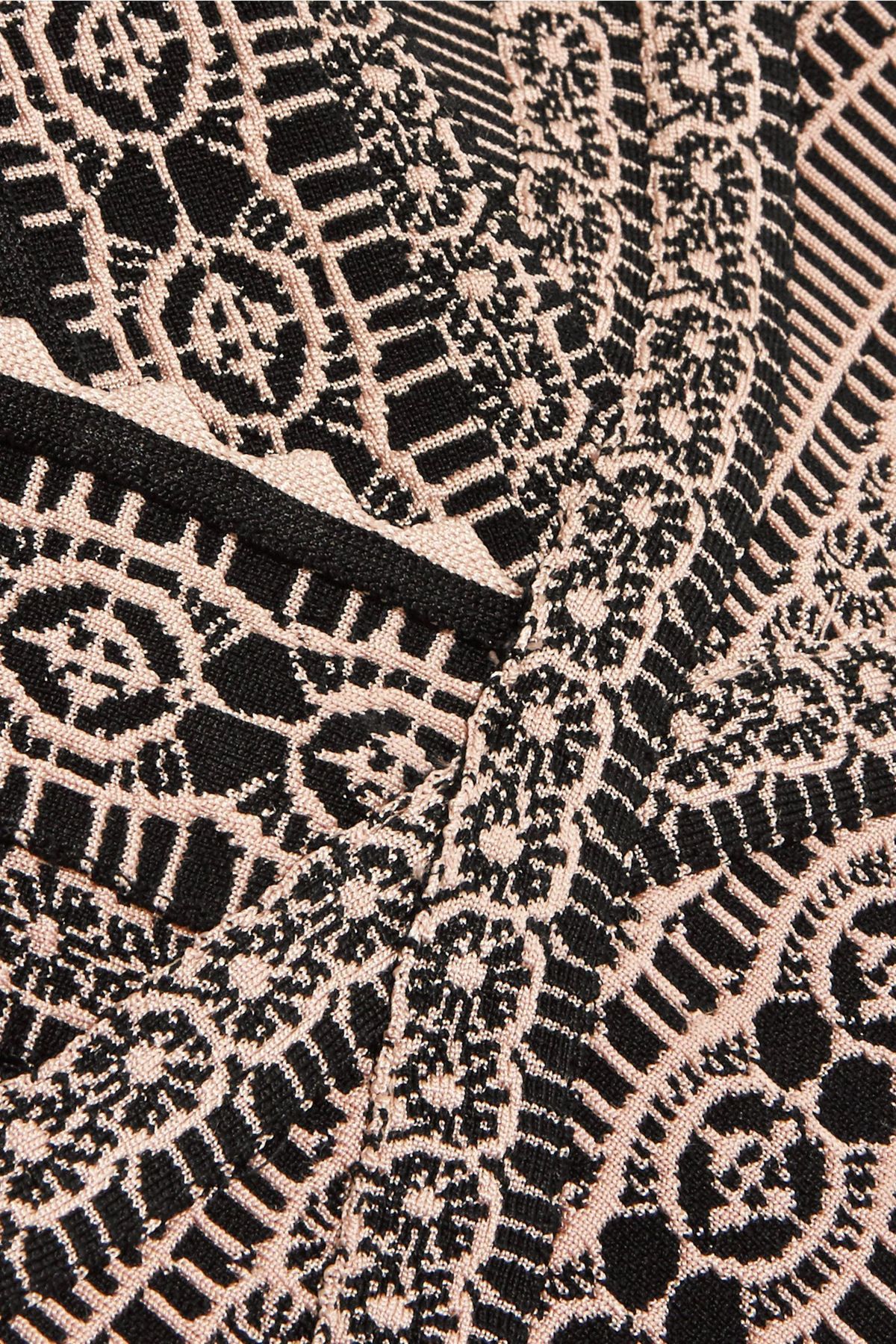 Herve Leger Regina Jacquard Knit Bandage Gown Size 8 - Image 4