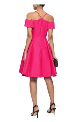 Halston Heritage Cold Shoulder Dress Fushia Size 10 for rent on The Volte - image 2