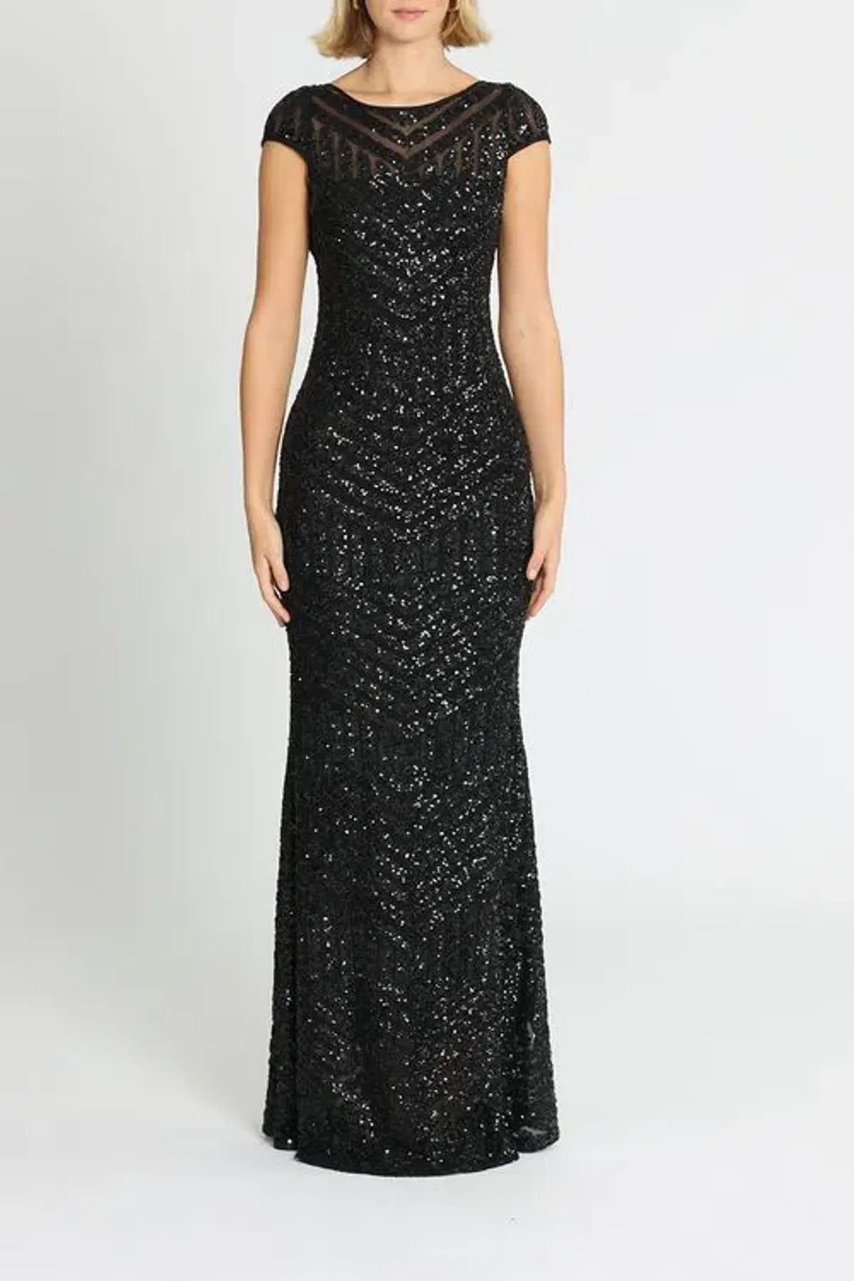 Langhem Ida Sequin Gown Black Size 12 - Image 2