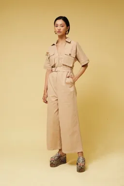 Suboo Bernie Jumpsuit Beige Size XS / AU 6 for rent on The Volte - image 1