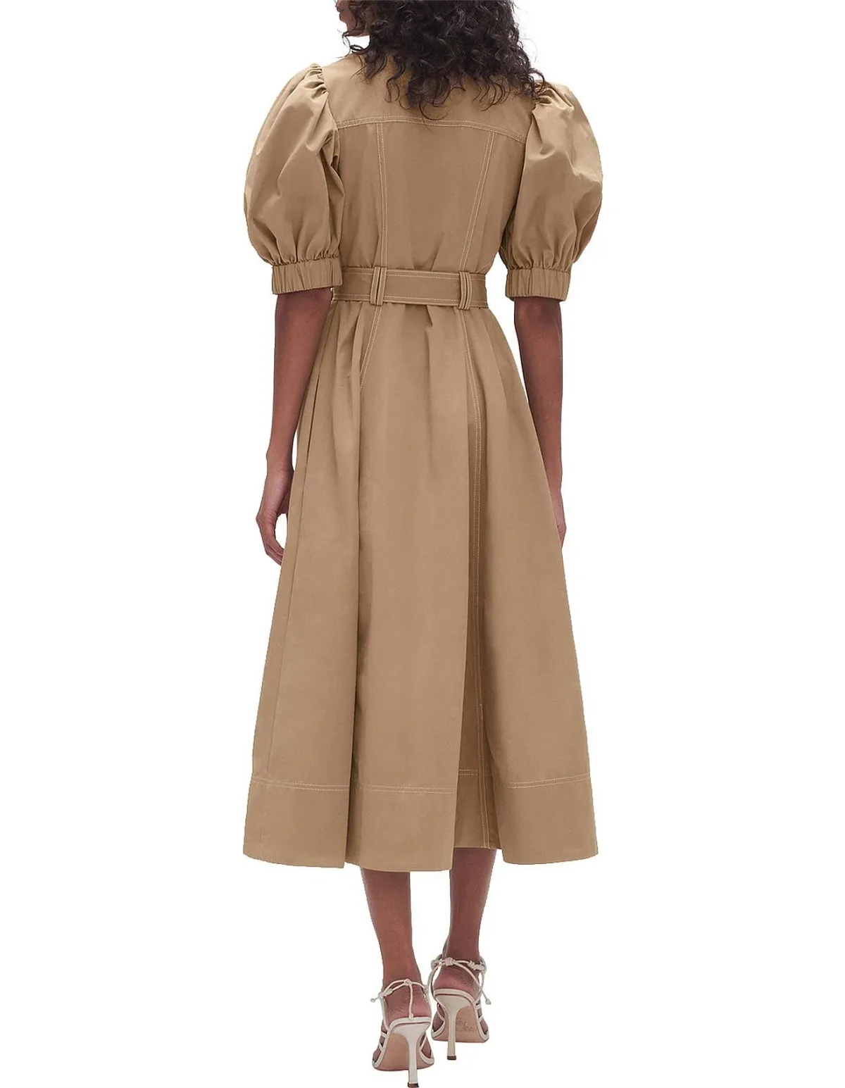Aje Woodland Utility Midi Dress Beige Size AU 12 - Image 2