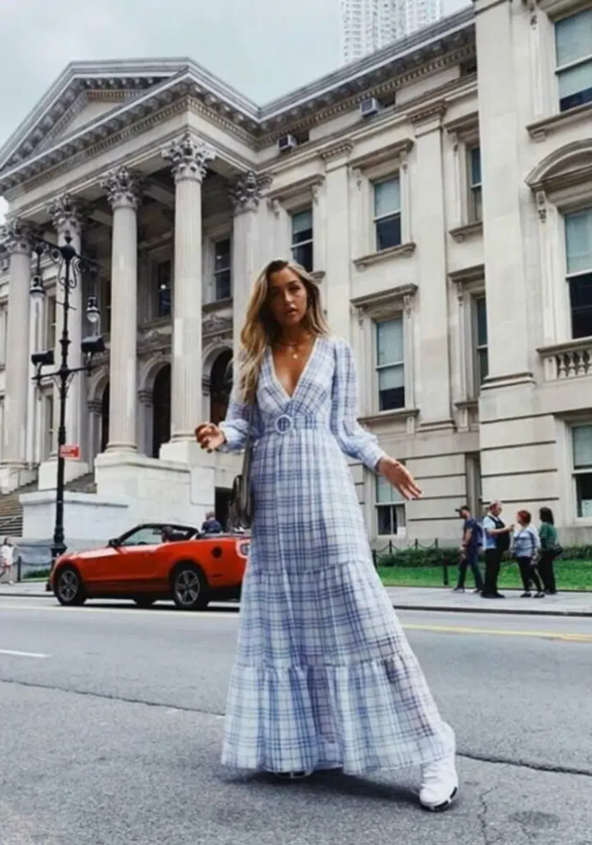 Bec & Bridge Alexa Gingham Maxi Dress Print Size AU 8 - Image 3