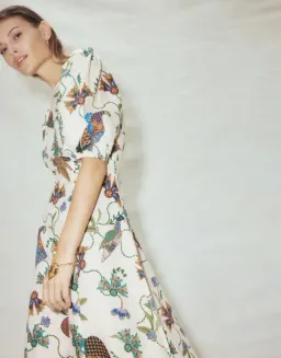 Alemais Birdie Midi Dress Multi Size AU 10 for rent on The Volte - image 3