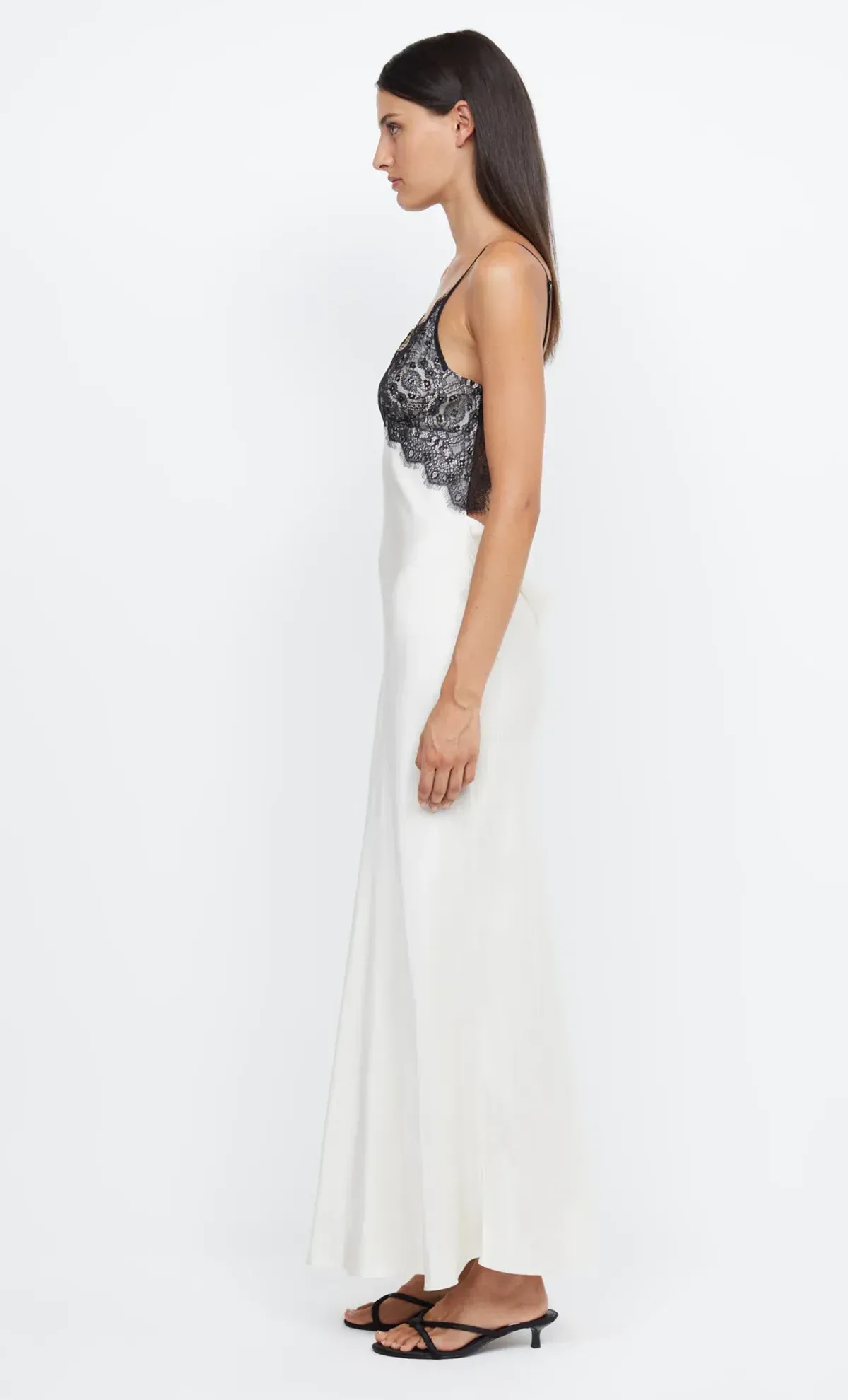 Bec & Bridge Emery Lace Maxi Dress White/Black Size 6 - Image 4