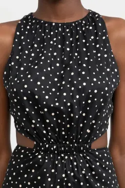 Significant Other Poppy Dress Black Cream Polka Print Size 10 for rent on The Volte - image 2