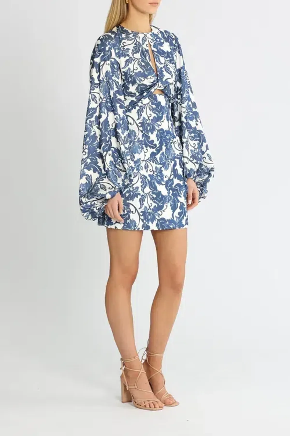 Significant Other Holly Mini Dress Blue Print Size 8 - Image 2