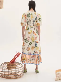 Alemais Theo Midi Dress Print Size 10  for rent on The Volte - image 4