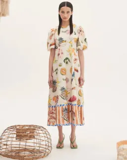 Alemais Theo Midi Dress Print Size 10  for rent on The Volte - image 2