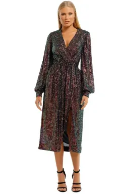 Rebecca Vallance Roxbury Long Sleeve Midi Multi Size 8 for rent on The Volte - image 1