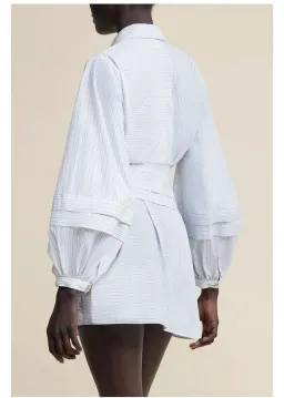 Acler Ballard Mini Dress in Stripe Mix Size 10 for rent on The Volte - image 3