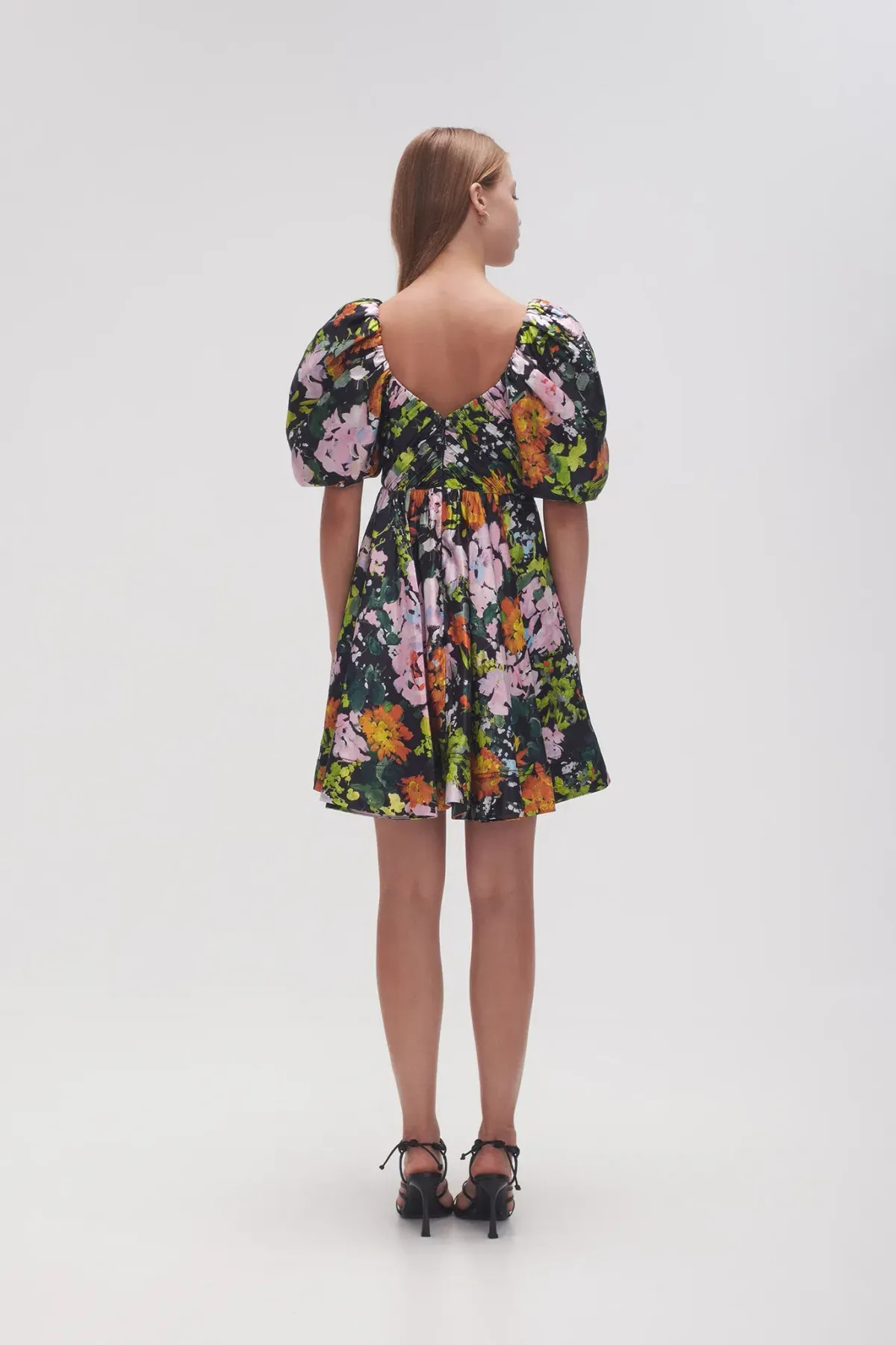 Aje Gabrielle Plunge Mini Dress Midnight Floral Size 8 - Image 3