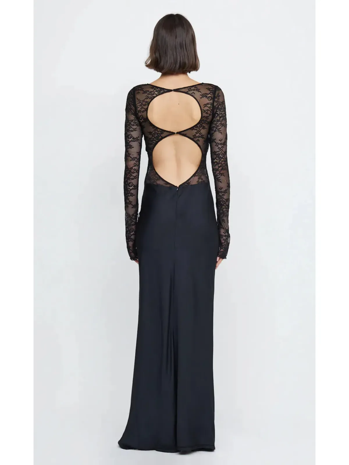 Bec & Bridge Nora Lace Long Sleeve Maxi Dress Black Size AU 8 - Image 3