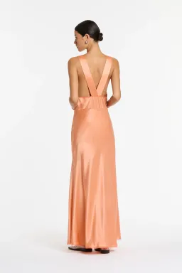 Sir the Label Aries Cut Out Gown Peach Size 0 / AU 6 for rent on The Volte - image 4