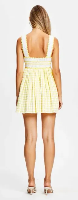 Alice Mccal Mango Wild Angels Mini Dress Yellow Size 12  for rent on The Volte - image 3