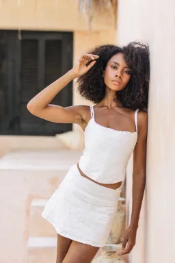 Eisha Pippa Corset And Mini Skirt Set White Size 2/ Au 10 for rent on The Volte - image 1