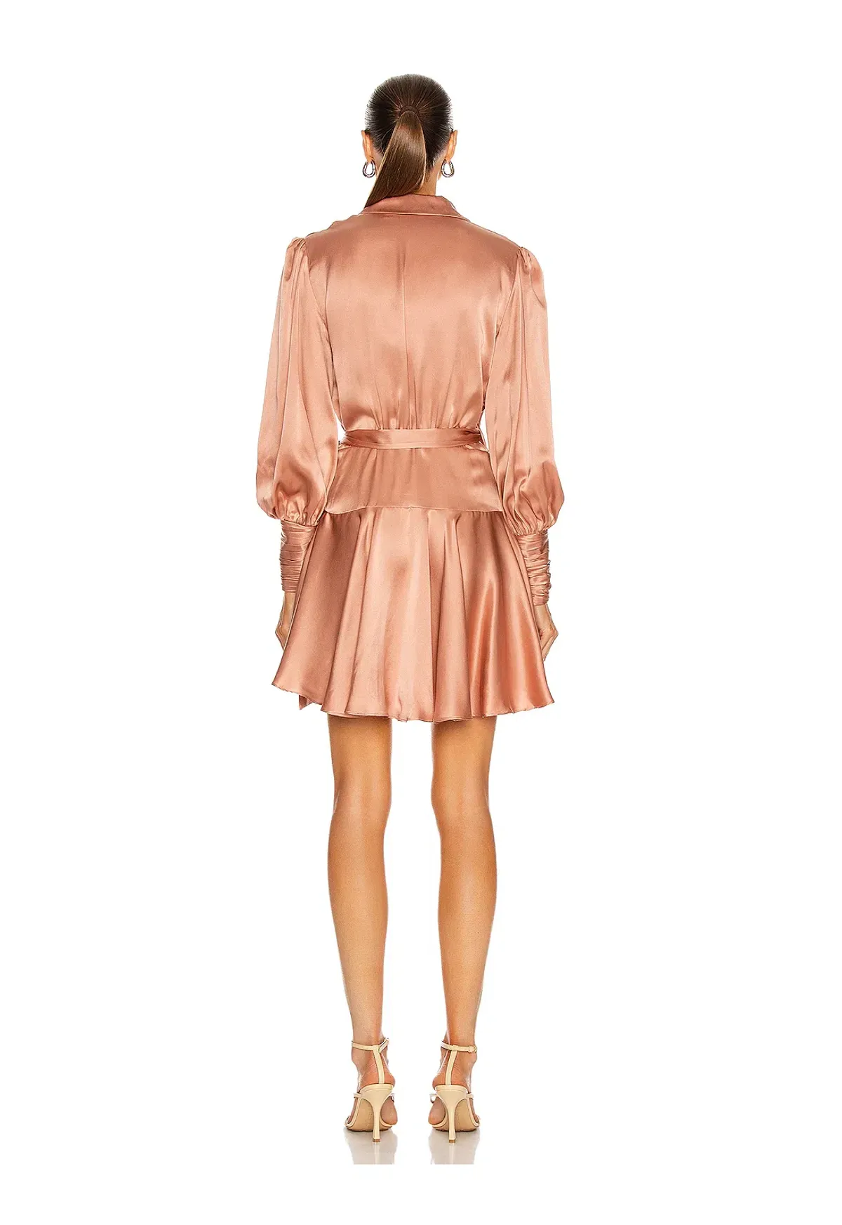 Zimmermann Silk Wrap Mini Dress in Lipstick Size 1 / Au 10 - Image 2