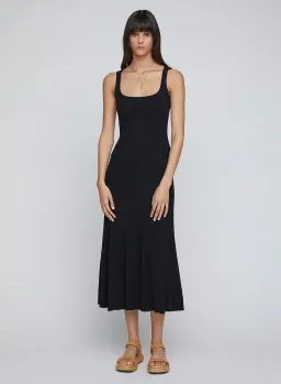 Anna Quan Dido Rib Knit Midi Dress Black Size 8 for rent on The Volte - image 2