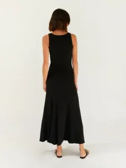 Anna Quan Dido Rib Knit Midi Dress Black Size 8 for rent on The Volte - image 9